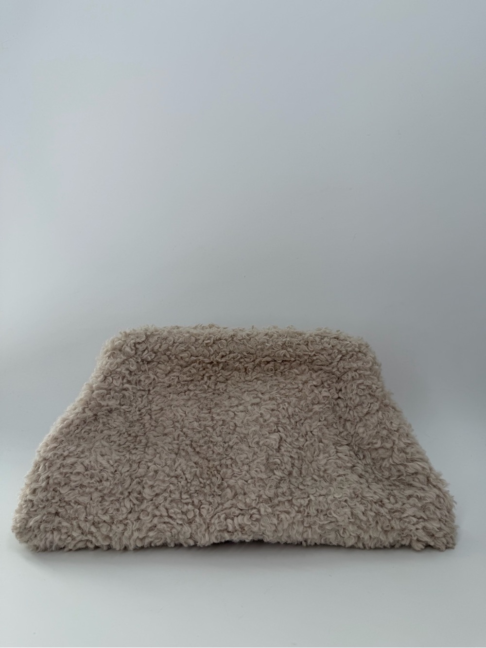 Cos Teddy Fleece Large Clutch In White